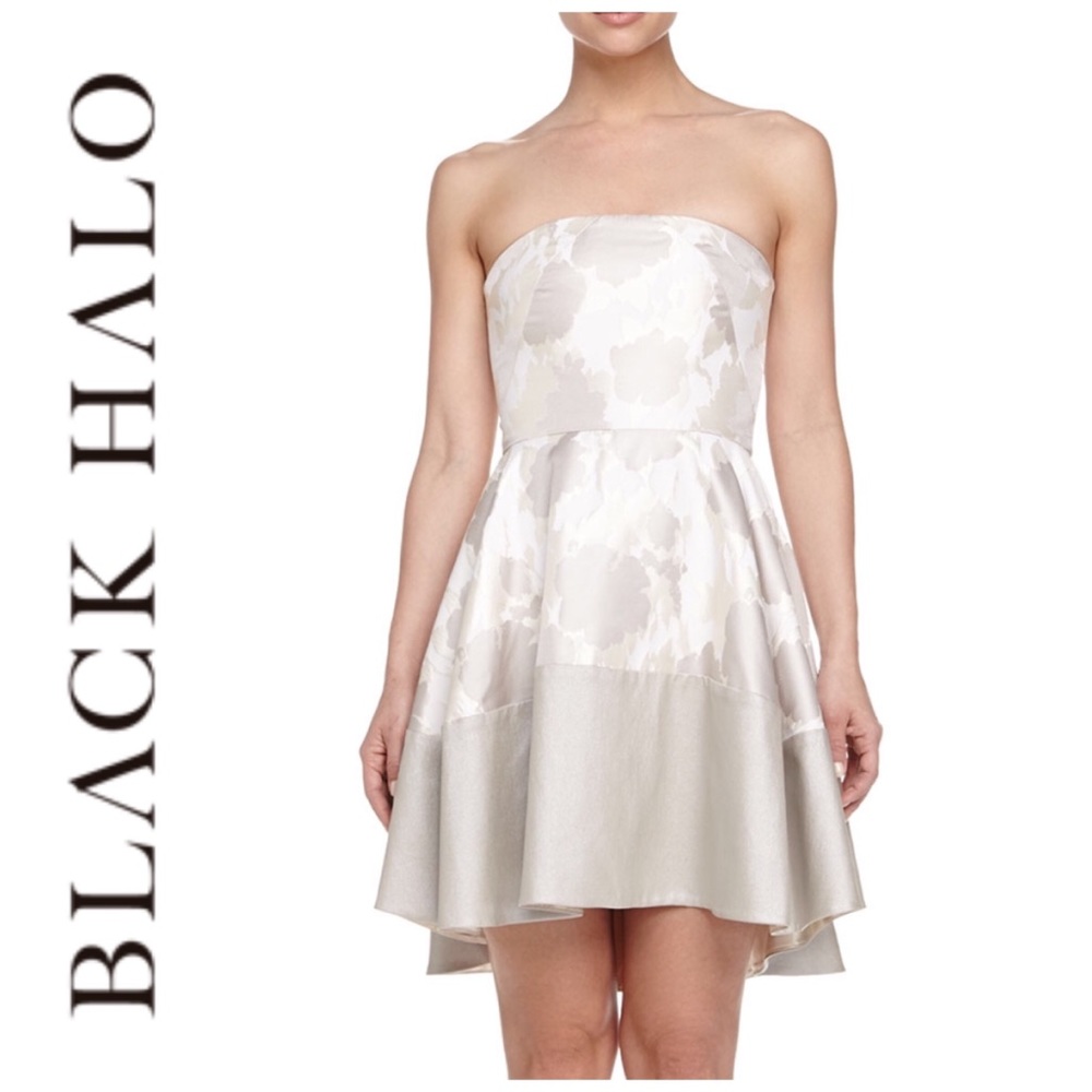 Black Halo Clarkson Strapless Fit and Flare Dress